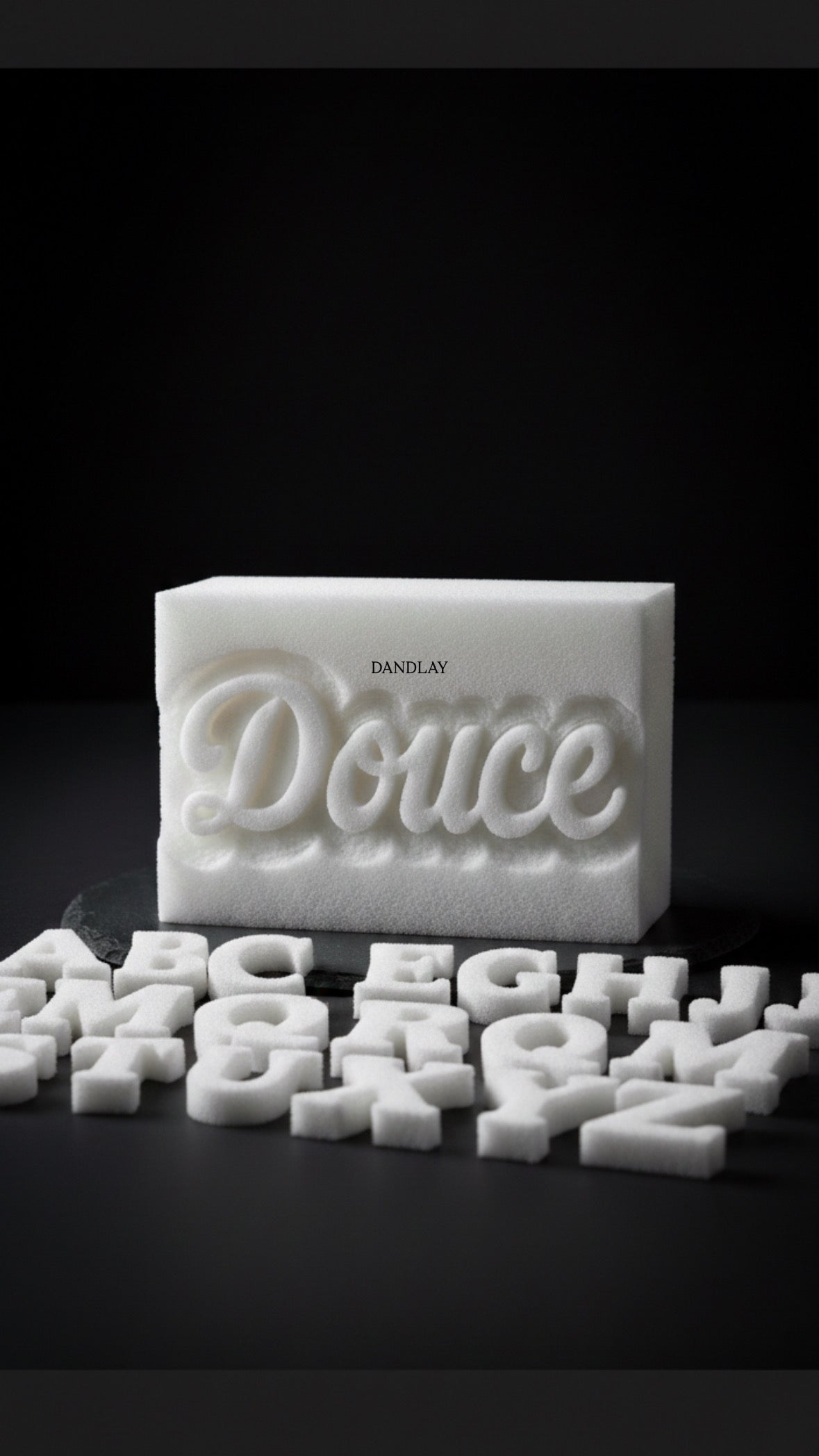 Éponge Sculptée - Initiales & Mots (1 à 5 lettres)