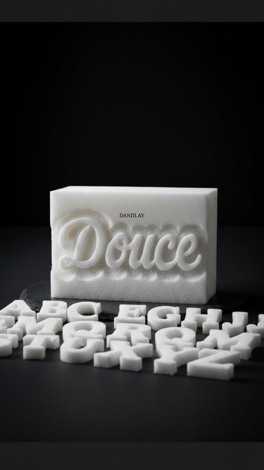 Éponge Sculptée - Initiales & Mots (1 à 5 lettres)